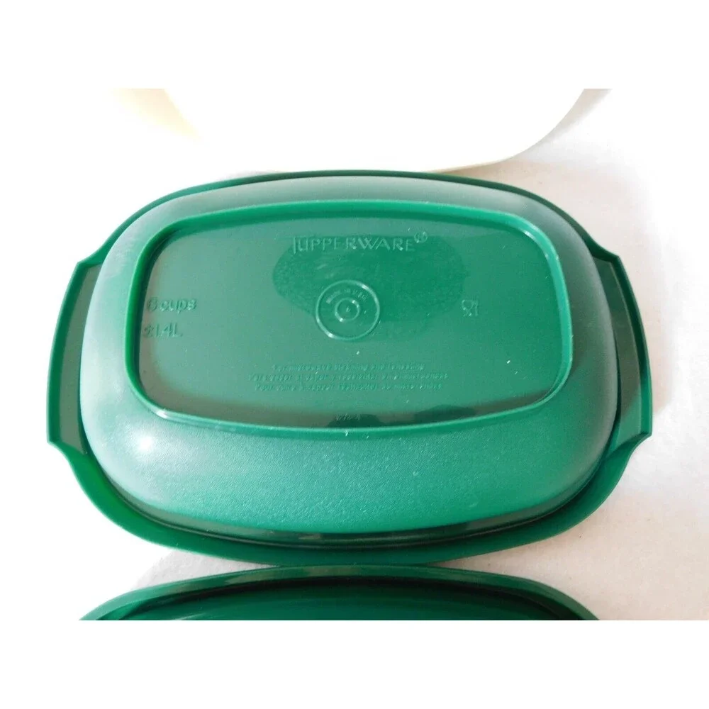Tupperware 3 Piece Steamer - Green & White